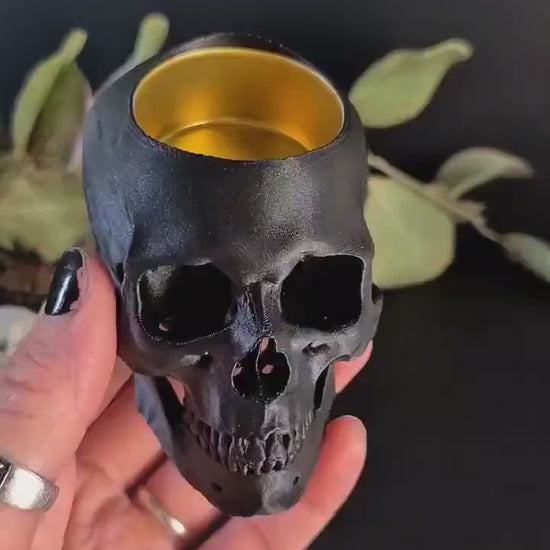 Skull Tealight Candle Holder "Nox"