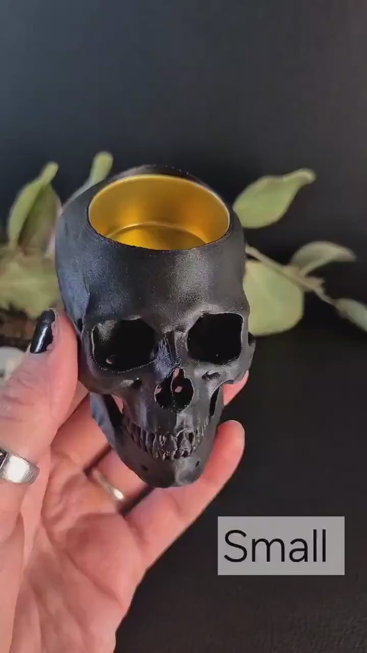 Skull Tealight Candle Holder "Nox"
